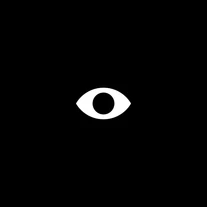 Animated white eye symbol