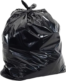 Black tied plastic bag